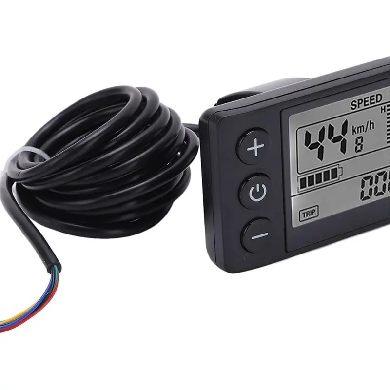 ABJF-S866 For 36V Electric Bicycle Display LCD Meter, Speedometer, Odometer, Control Panel 0.9In Handlebars Black