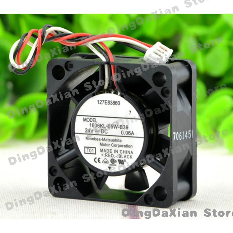 D 1PCS For NMB 1606KL-05W-B39 | 40×40×15mm 24V 0.06A 4CM 3-Pin Axial Fan