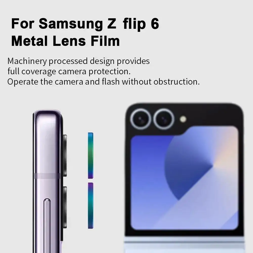 For Samsung Z Fold 6/flip 6 Mobile Phone Metal Lens Film HD Rear Camera Protection Metal Lens Cover Film