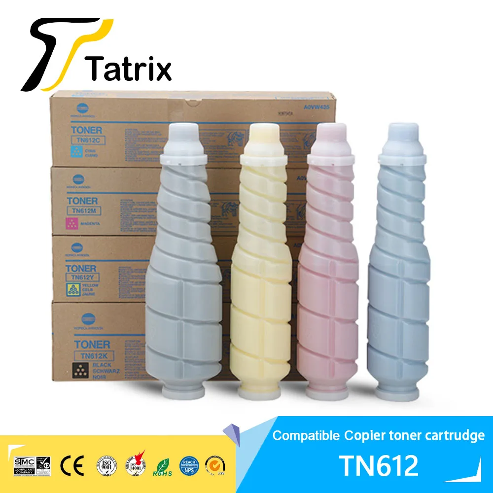 Tatrix Compatible tn612 tn-612 copier toner cartridge TN612 for Konica Minolta Bizhub C5501 C6501 C5500 C6500 printer