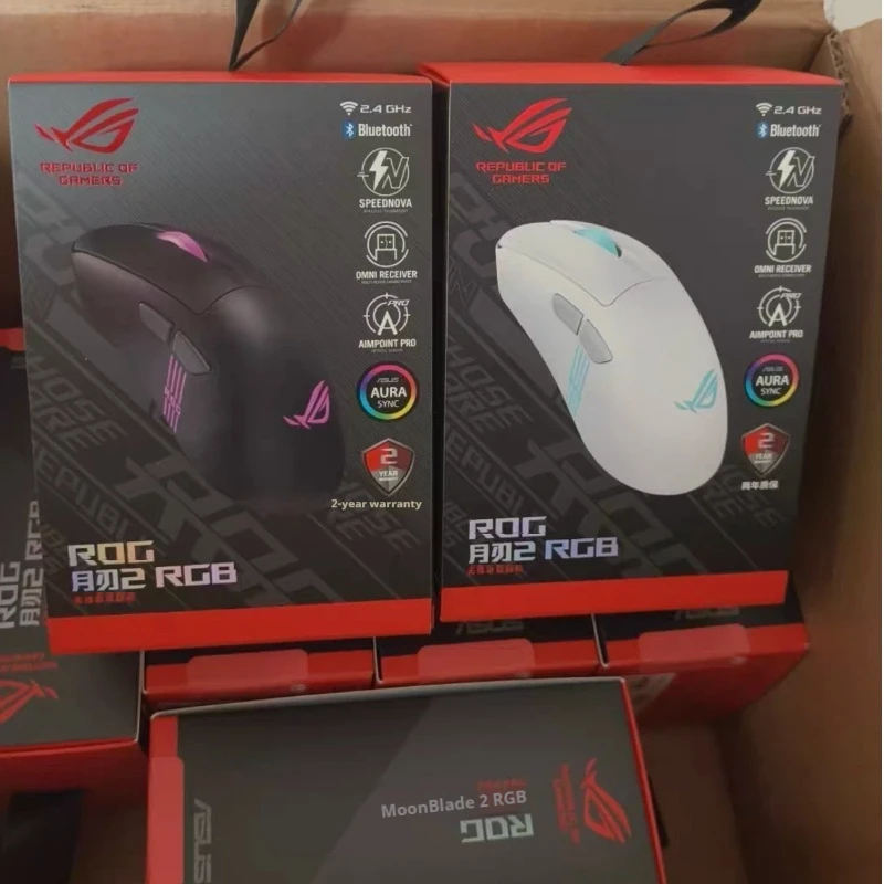 ROG Keris II RGB Tri-Mode Wireless Gaming Mouse,PAW3395 42000 DPI Sensor,8000Hz Polling Rate,Ergonomic Lightweight Gaming Mouse