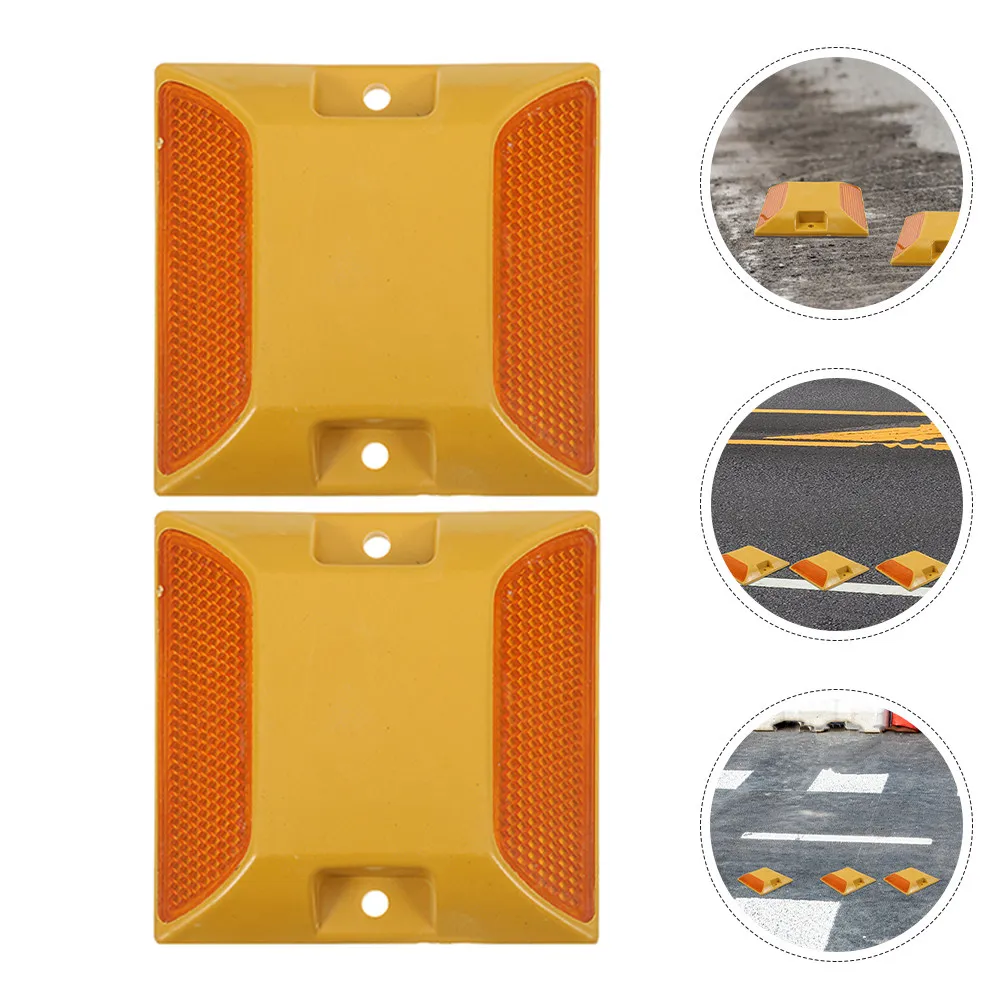 

5Pcs Reflective Road Markers Durable Plastic Heavy Duty Raised Design for Driveways Pathways Traffic Safety Reflectors