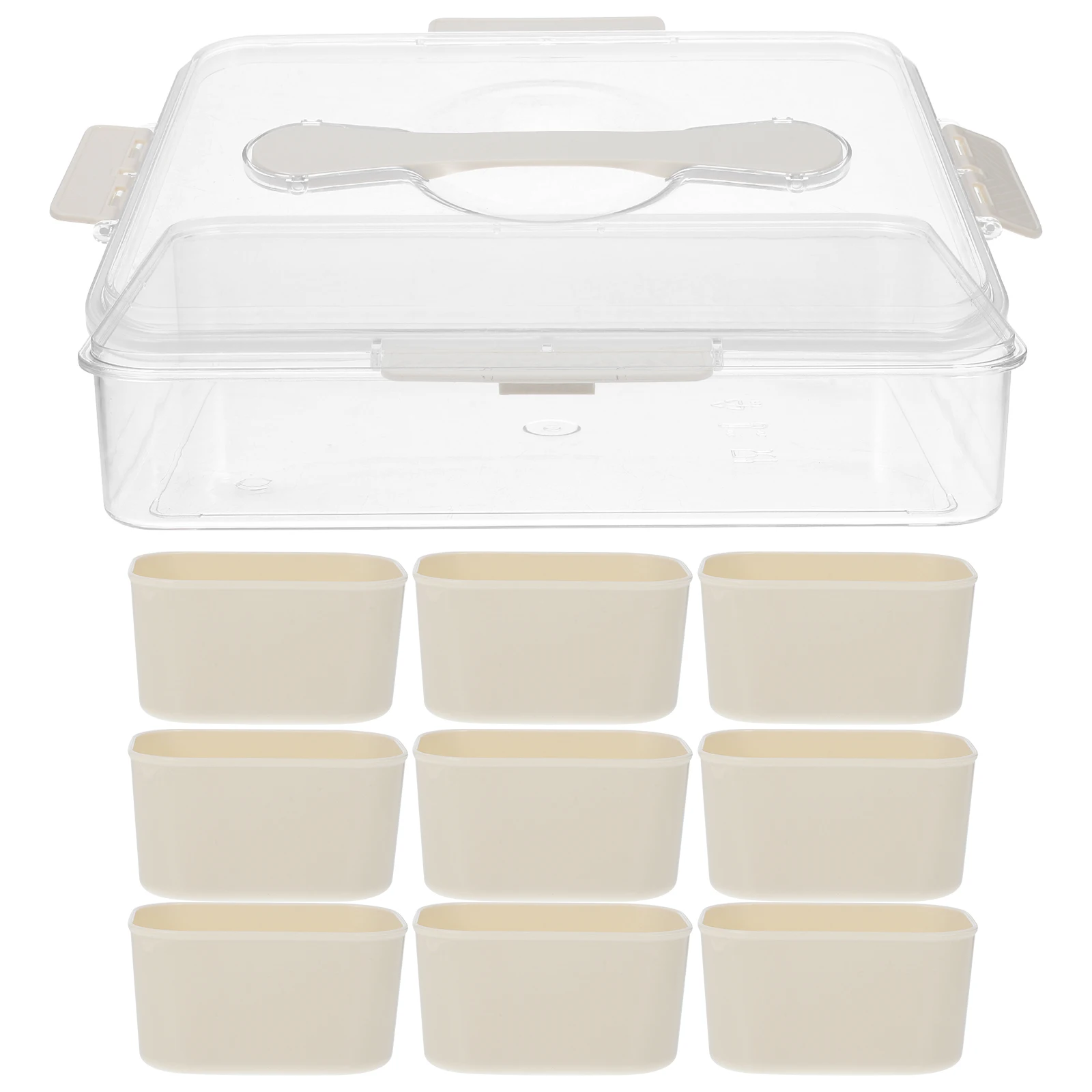 

Crisper Snack Box 9-Compartment Food Containers Portable Dried Fruit Tray Creative Storage Container For Home Office Party