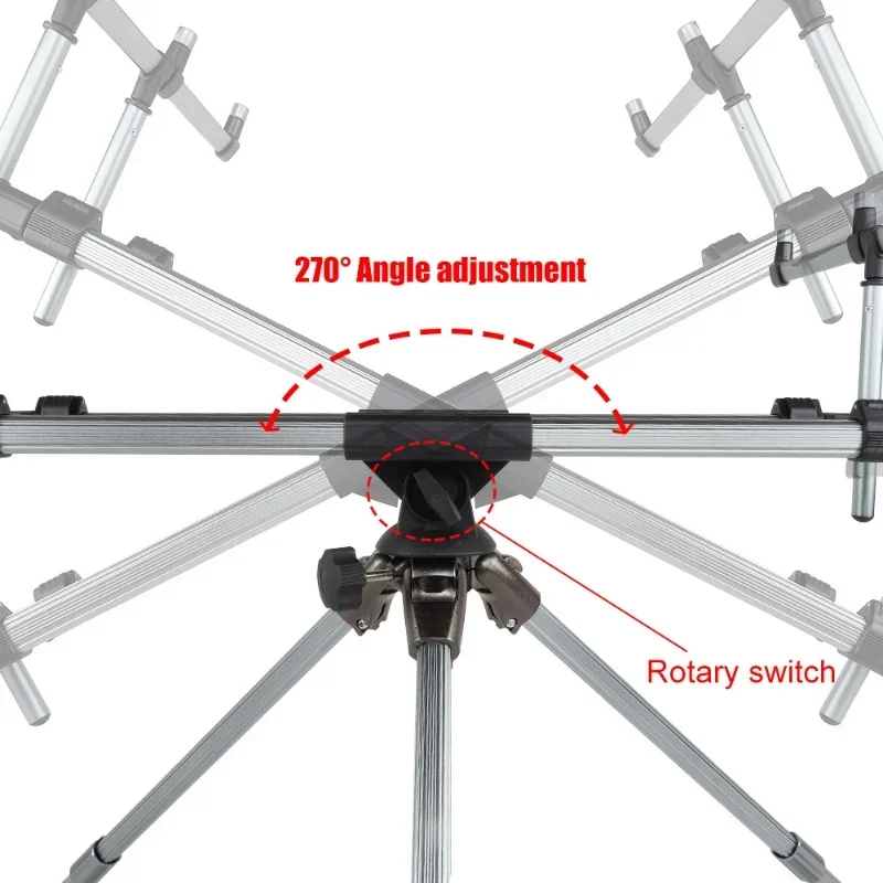 Top quality telescopic aluminum 4 bracket carp fishing rod pod adjustable carp fishing tackle equipment bite