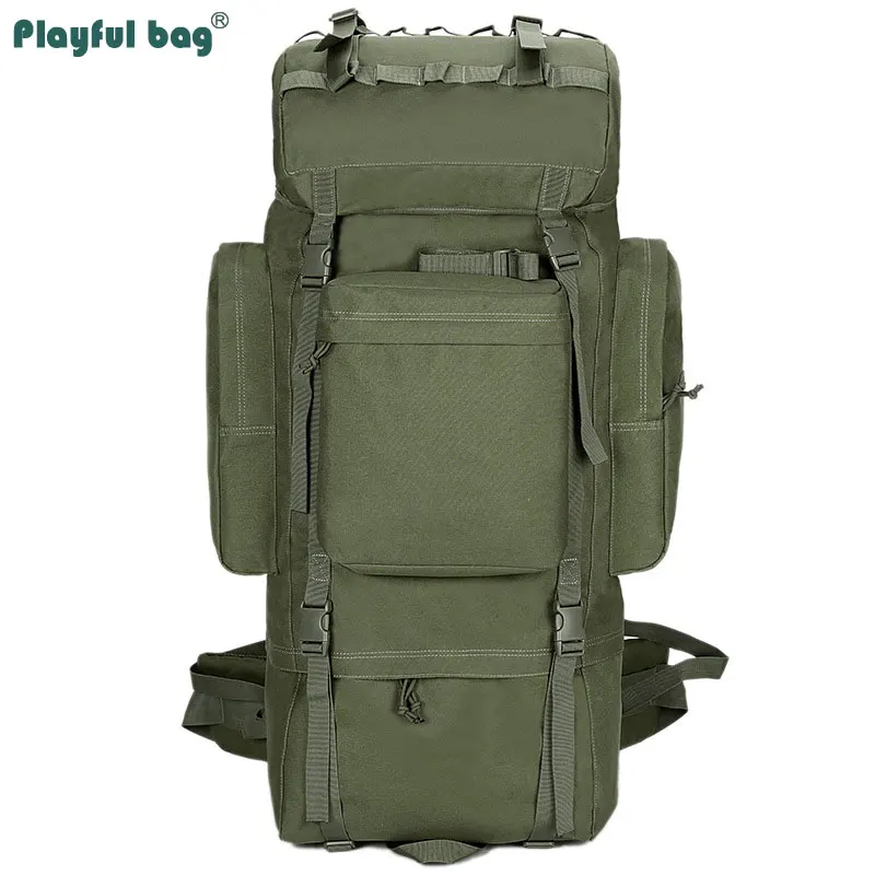 Mochila táctica militar rusa impermeable – Camuflaje 70L alta capacidad - imagen 4