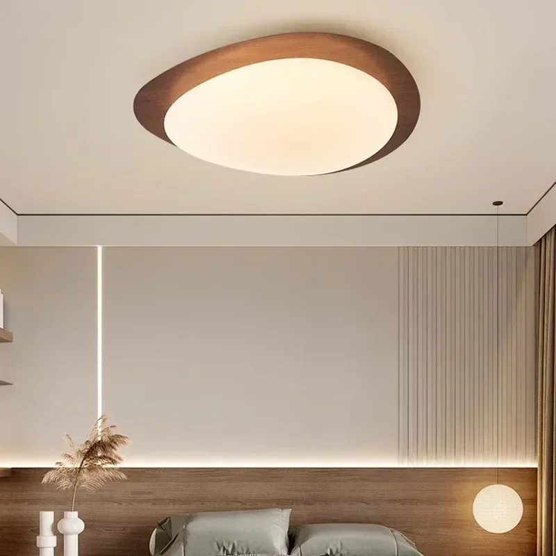 Japanese Led Wooden Ceiling Lamp Simple Dining Room Living  Ceiling Light Hotel Guest  Balcony Scandinavian Lights