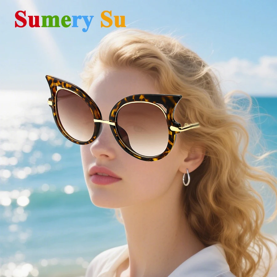 

Cat Eyes Sunglasses Women New Drive Travel Beach Holidays Luxury Brand Design Vintage Sun Glasses Men Ladies Unisex 5 Colors