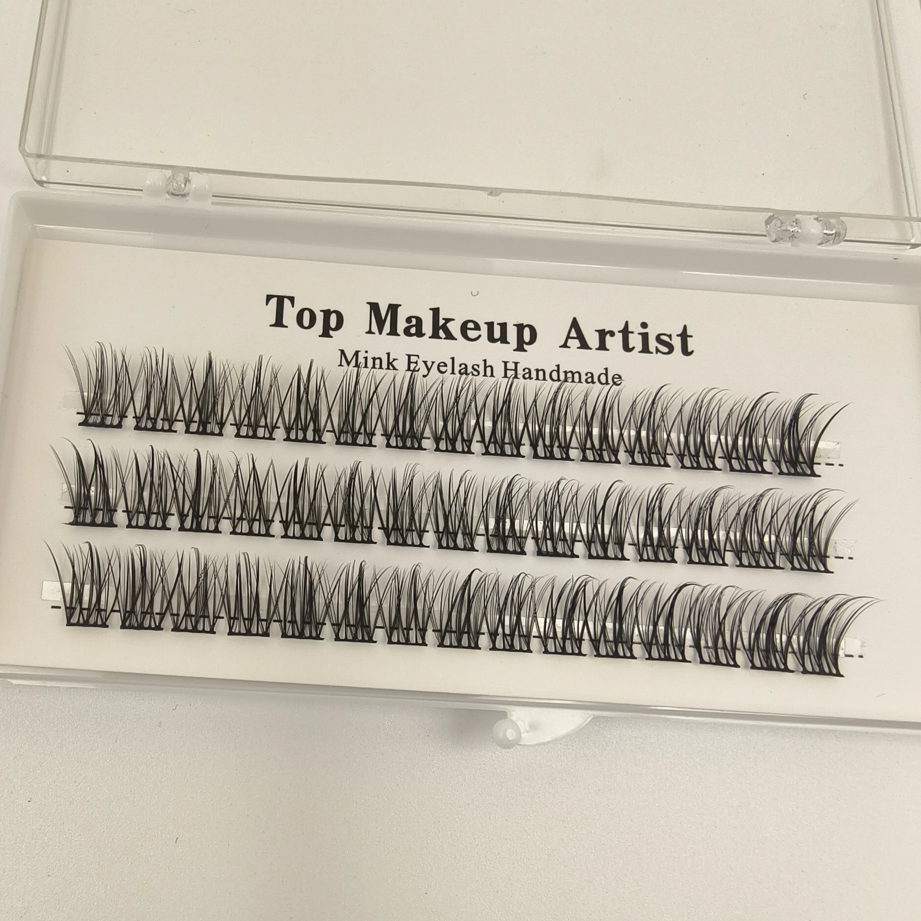 RB006  Hand Made Eyelash Extension Segmented Flase Lashes Dramatic Lash Bundles Soft Ribbon Strip Eyelashes Makeup Lashes