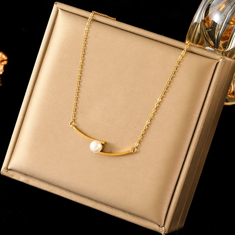 EILIECK 316L Edelstahl Schmetterling Blumen Perlen Anhänger Halskette für Damen Neue Mode Halskette Schmuck Geburtstagsgeschenk – Detail 5