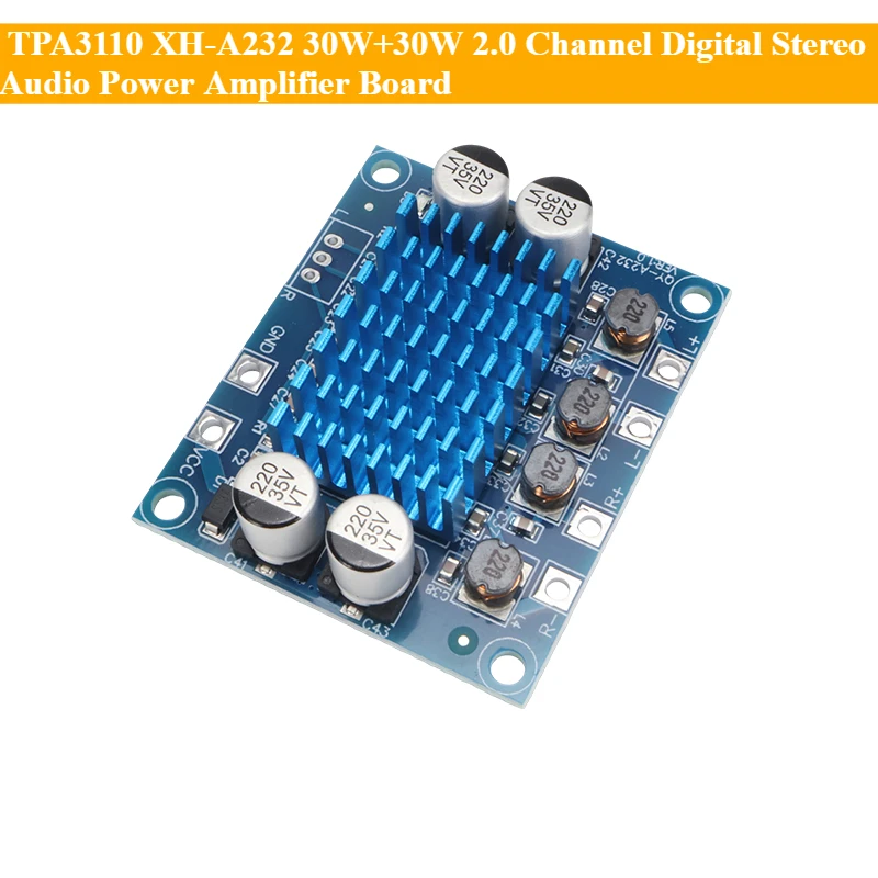 1 Stücke TPA3110 XH-A232 30 Watt + 30 Watt 2,0 Kanal Digital Stereo Audio Power Verstärker Board Modul DC 8-26 V 3A für Arduino Erweitern