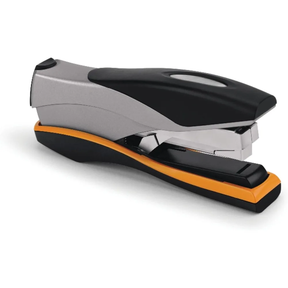 Stapler, 40 Sheet Capacity, Jam Free, Reduced Effort, Soft Grip, Metal, Orange and Gray