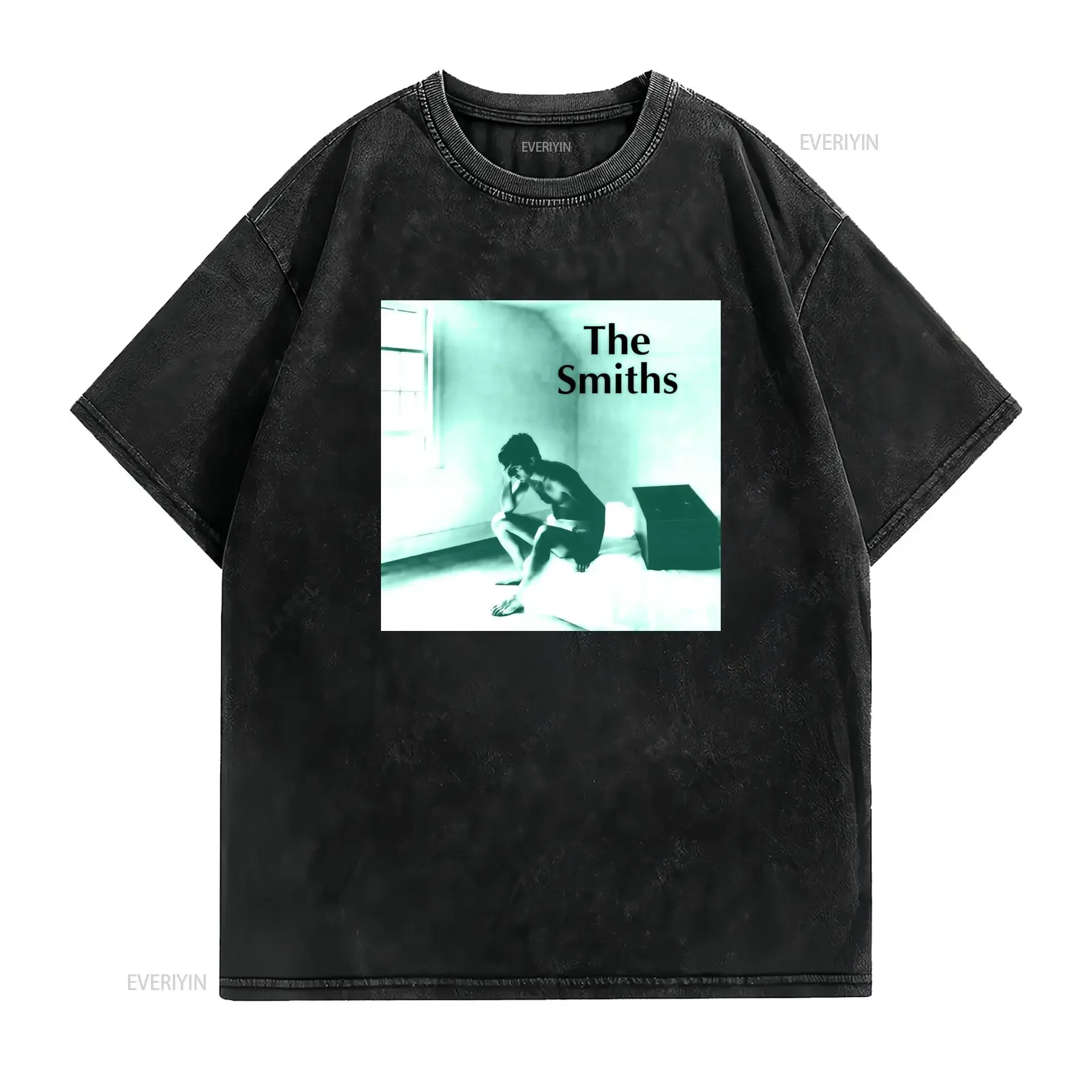 Men'S The Smiths Vintage 1984 Morrissey T Shirt Official Merch Replica Marr Print Casual Round Neck for Attire Signature homme