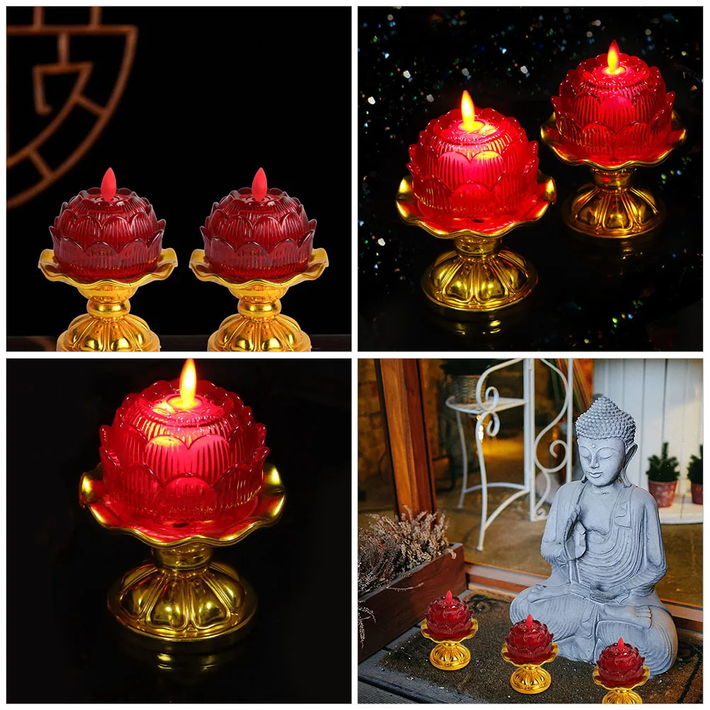 2 stuks LED-verlichting bediend vlamloze elektrische kaarsen decoratieve bruiloft sfeerverlichting licht