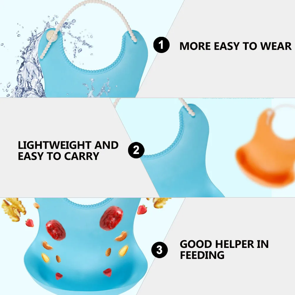 

3Pcs Adjustable Waterproof Baby Bib Feeding Apron Lightweight Infant Dining Aid Baby Bib Children Dinning Supply