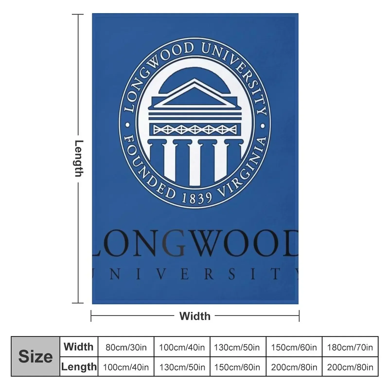 Longwood University Throw Blanket blankets ands decorative Designers Flannel Blankets