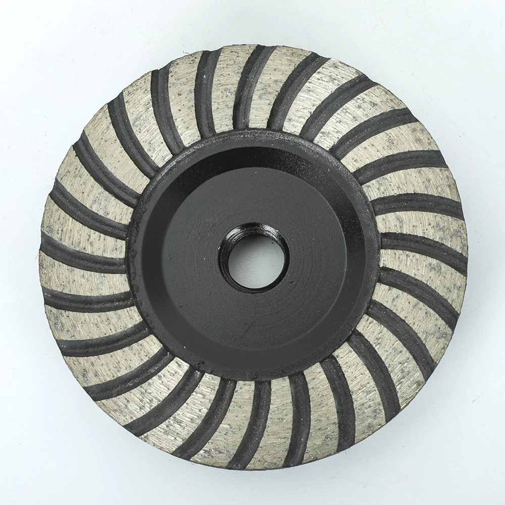 4“100mm M14 Screw Black Diamond Grinding Disc Angle Grinder Pad Stone Cement Concrete Floor Curved Surface Bowl Polishing Block