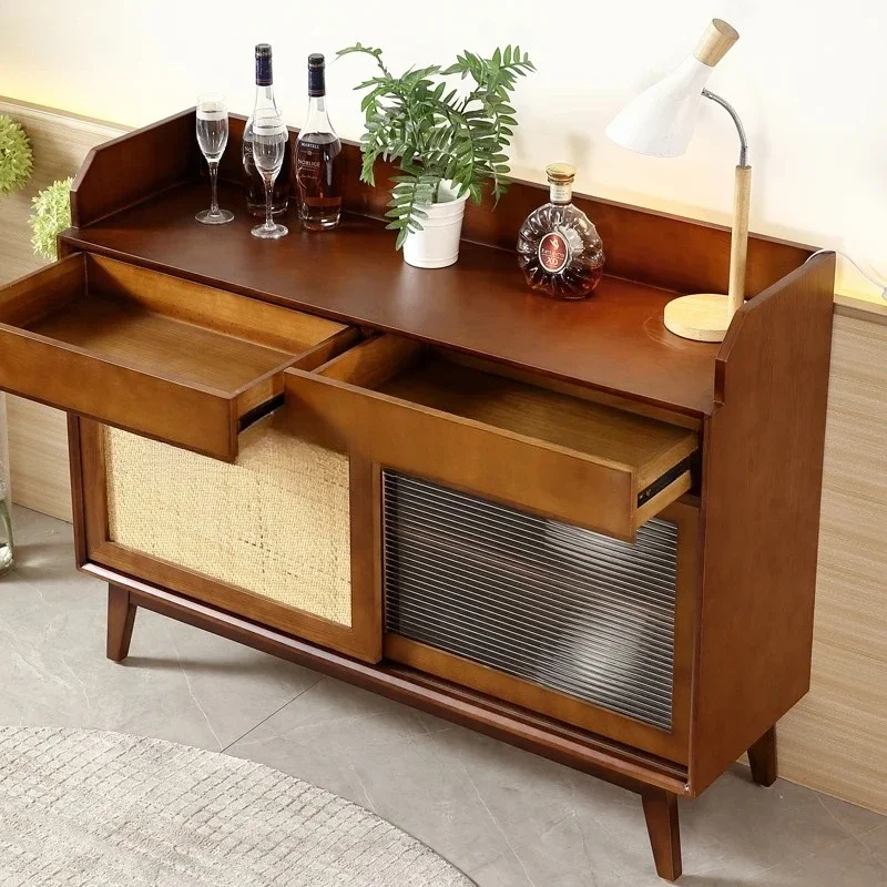 Solid Wood Dining Side Simple Household Small Apartment Living Room Kitchen Storage Storage Locker Low Cabinetb22