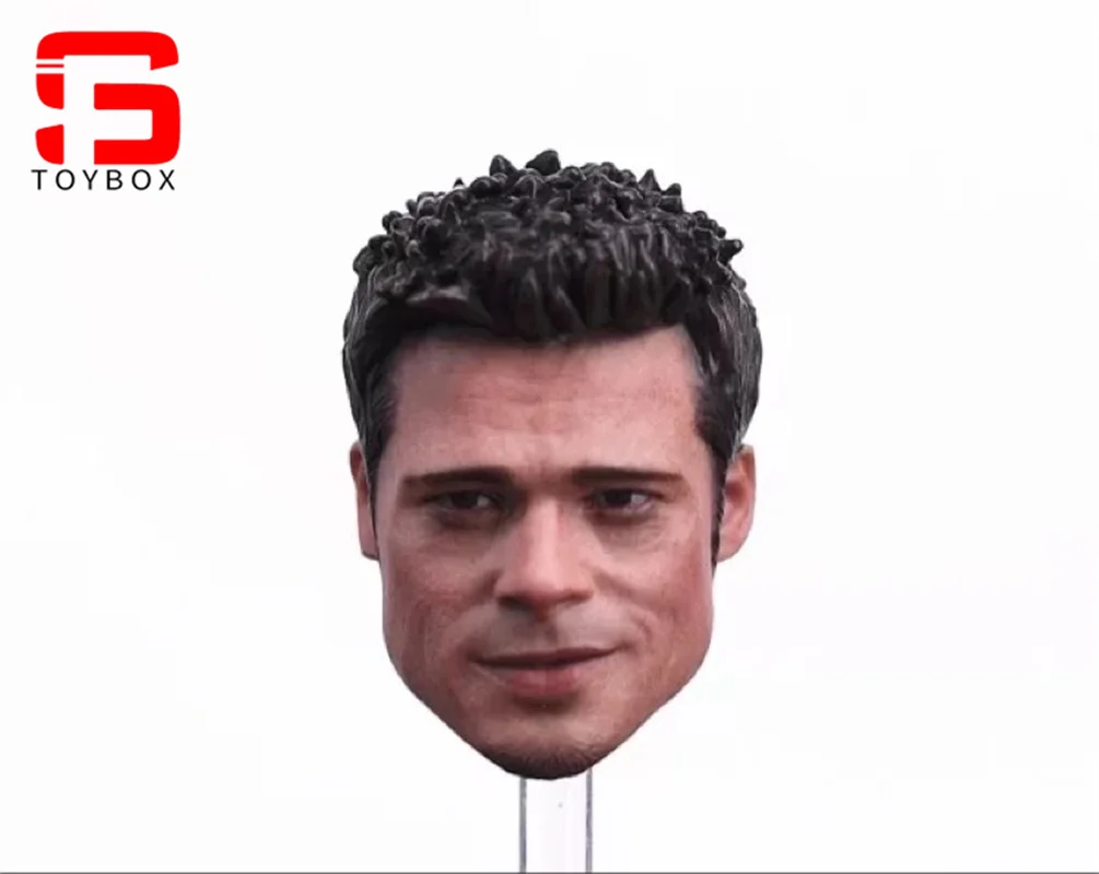 In Stock 1/6 Young Brad Pitt Head Sculpt Normal Injured Male Soldier Head Carving Model Fit 12'' Soldier Action Figure Body