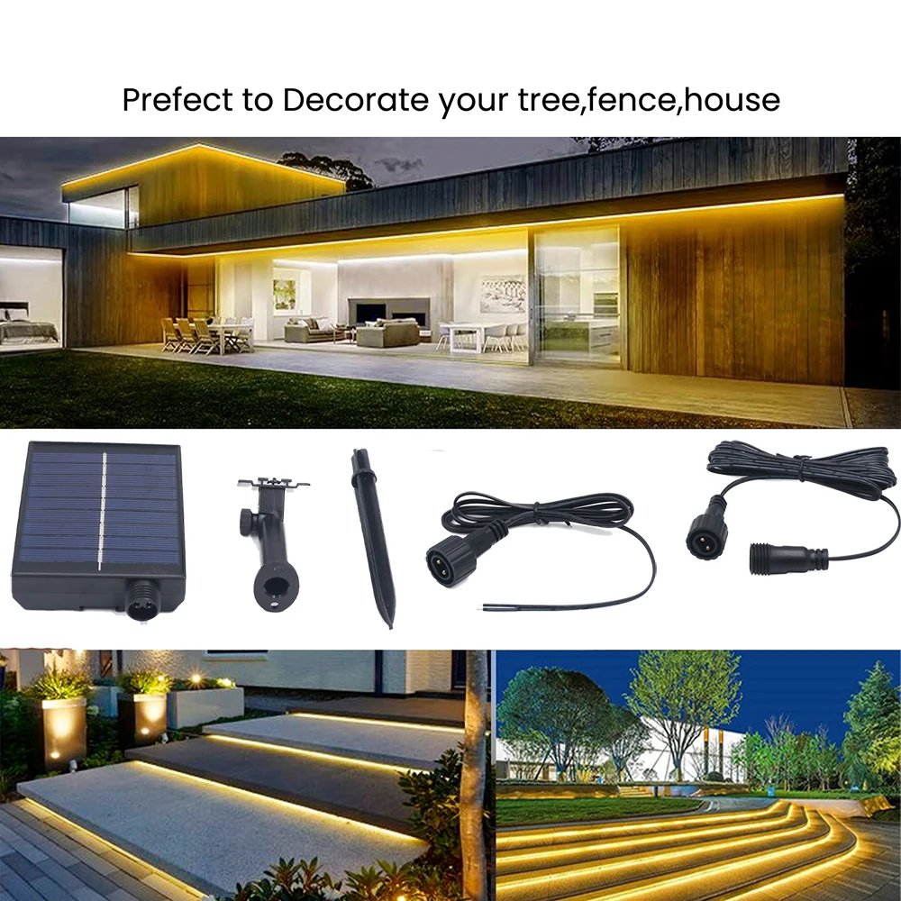Solarpanel-Box-Controller, 24 V, wasserdicht, mit 8 Blitzmodi, Kabel, 2-poliger Stecker auf Buchse, LED-Lichterkette, Outdoor-Dekoration – Detail 7