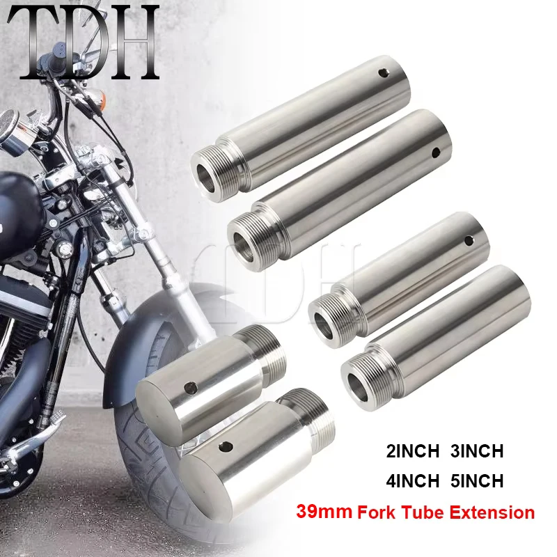

Motorcycle 2inch-5inch Fork Tubes Extender For Harley Dyna Wide Glide FXDWG Super Glide FXD Sportster 39mm Fork Tube Extension