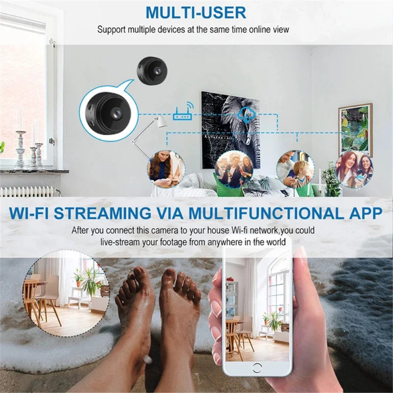 Wireless Wifi A9 Mini IP Camera Smart Home Security Night Magnetic Camcorder Surveillance Micro Motion Detection DVR Video