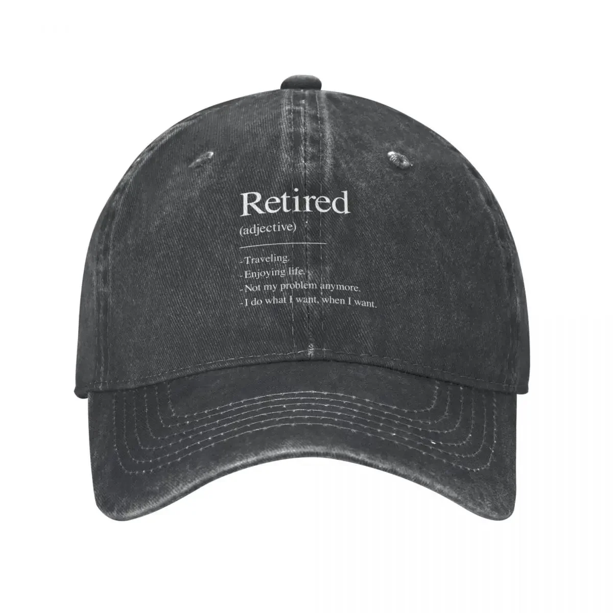 Retired Funny Retirement Definition Cowboy Hat Fluffy Hat Dropshipping Caps For Women Men's