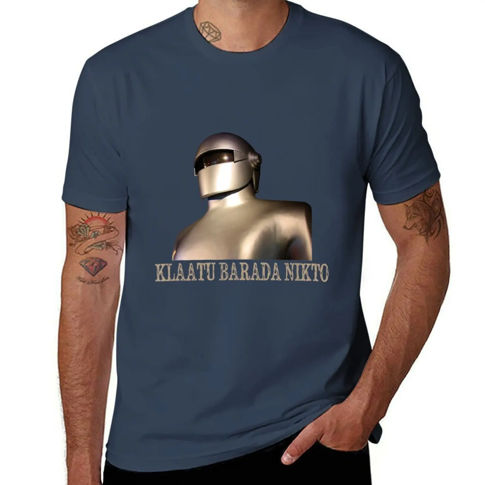 

Klaatu Barada Nikto Robot Sifi T-Shirt Dry Fit Athletic Short Sleeve Shirt