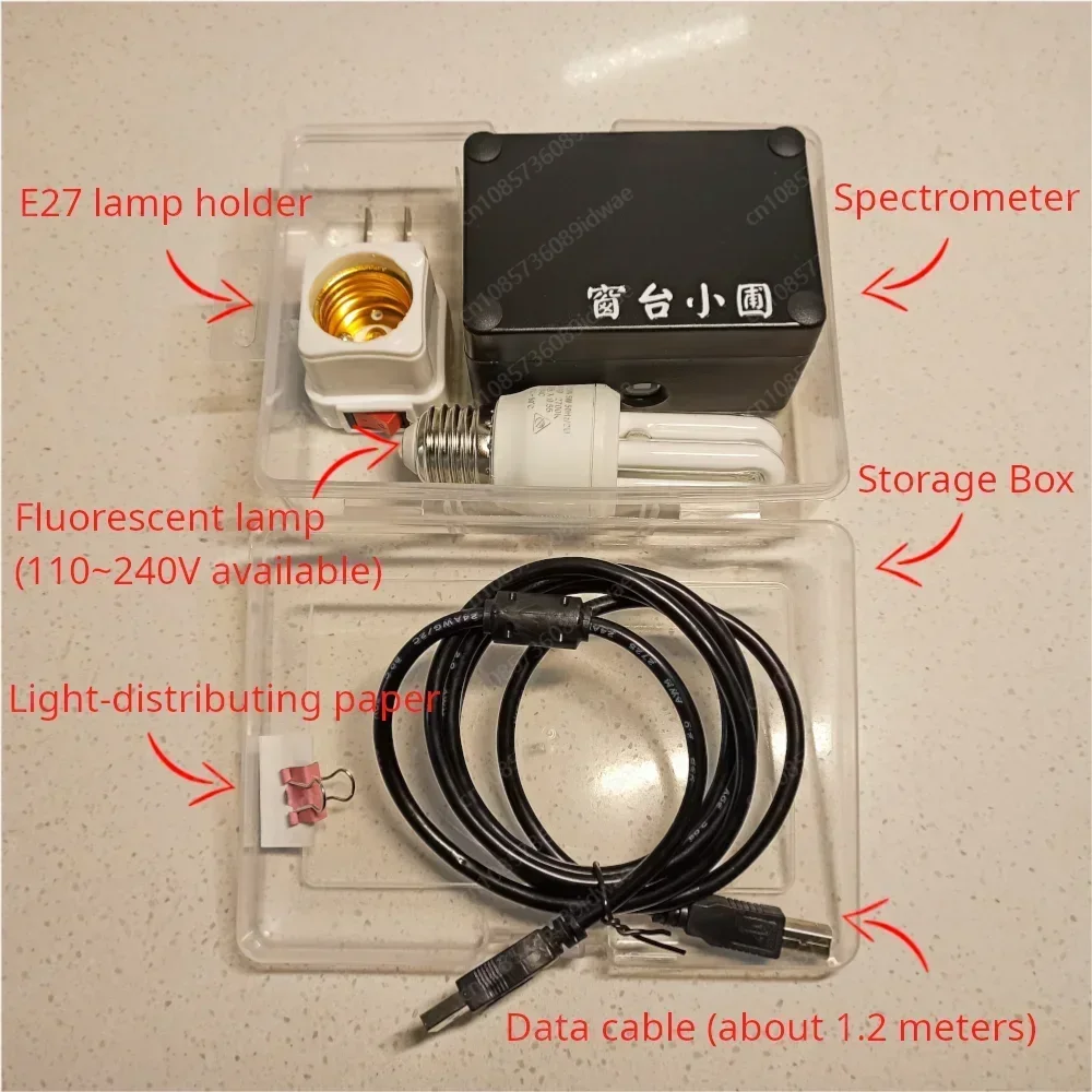 Little Garden Spectrometer, DIY spectrometer, measure LED, laser, absorption spectrum, Based on Theremino