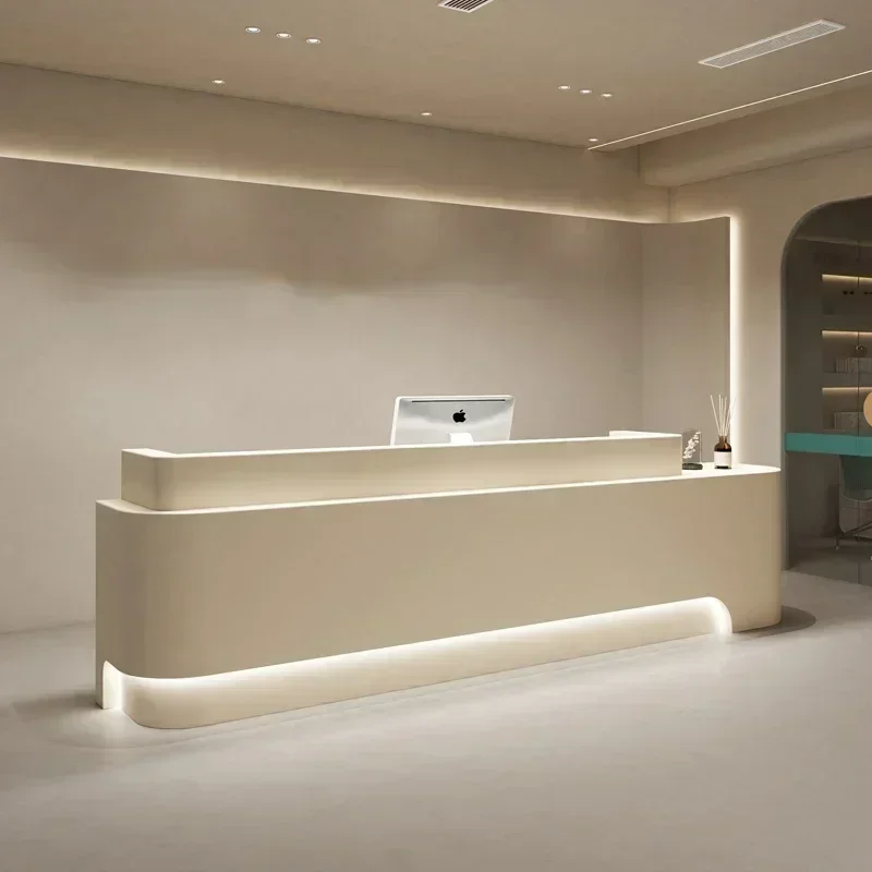 Checkout Beauty Salon Reception Desks Counter Podium Front Desk Spa Luxury Escritorios De Oficina Modernos Shop Furniture