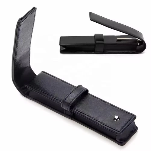 Estuche para bolígrafos de cuero PU Sle de negocios de alta gama, estuche para bolígrafos respetuoso con el medio ambiente, estuche para lápices para pluma estilográfica, bolígrafo