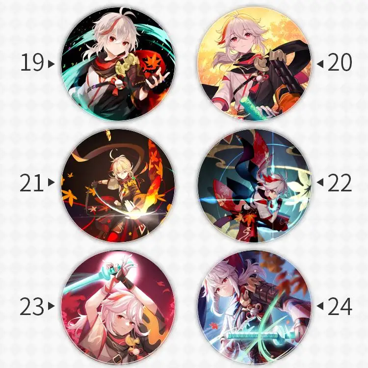Kaedehara Genshin Impact Badge Brooch anchor Peripherals Pin Metal Accessories Commemorative Trinket Anime Backpack Decoration