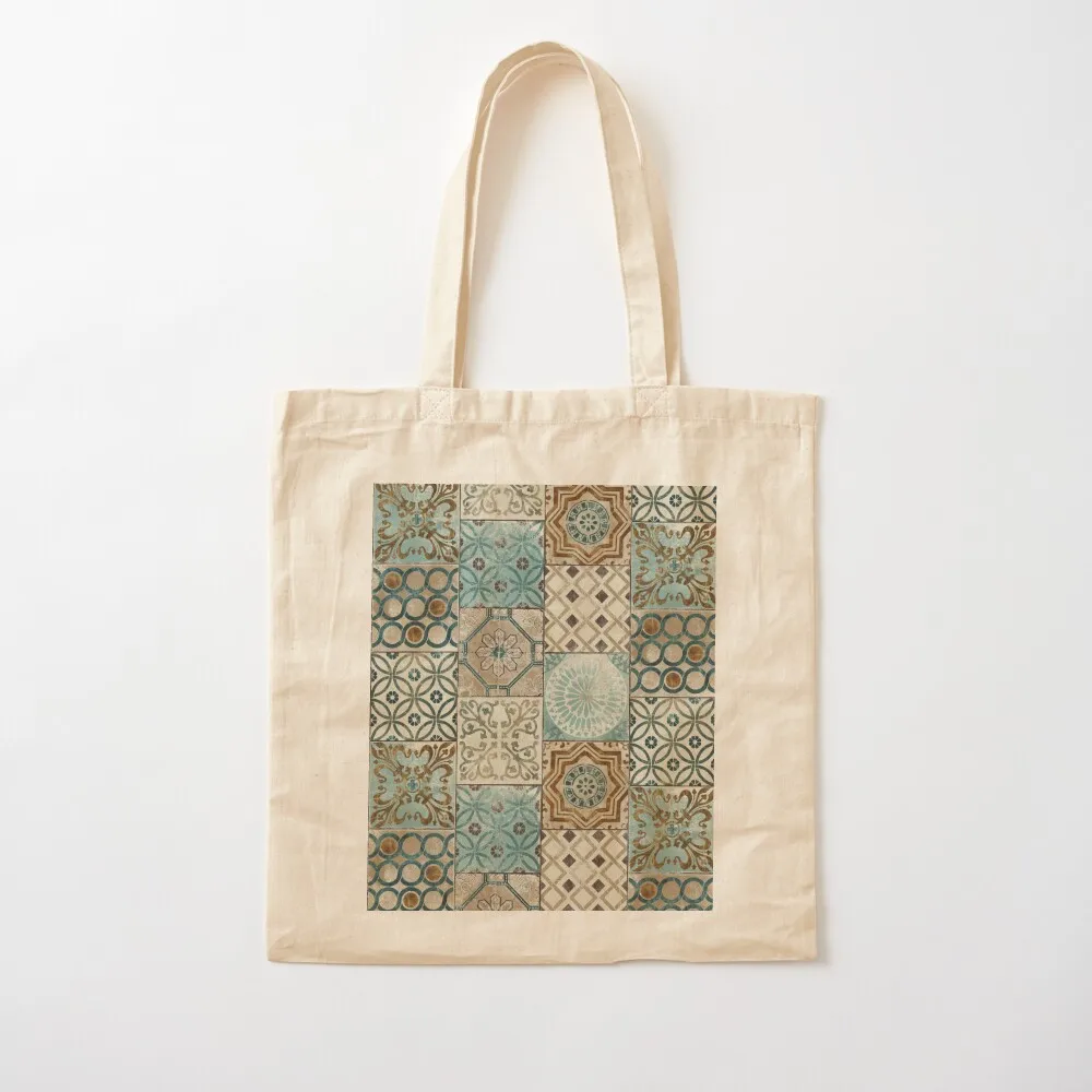 Vintage Zellige Reverie: Nostalgic Andalusian Moroccan Patterns Tote Bag Handbags women Shopper bag tote bag free delivery bags