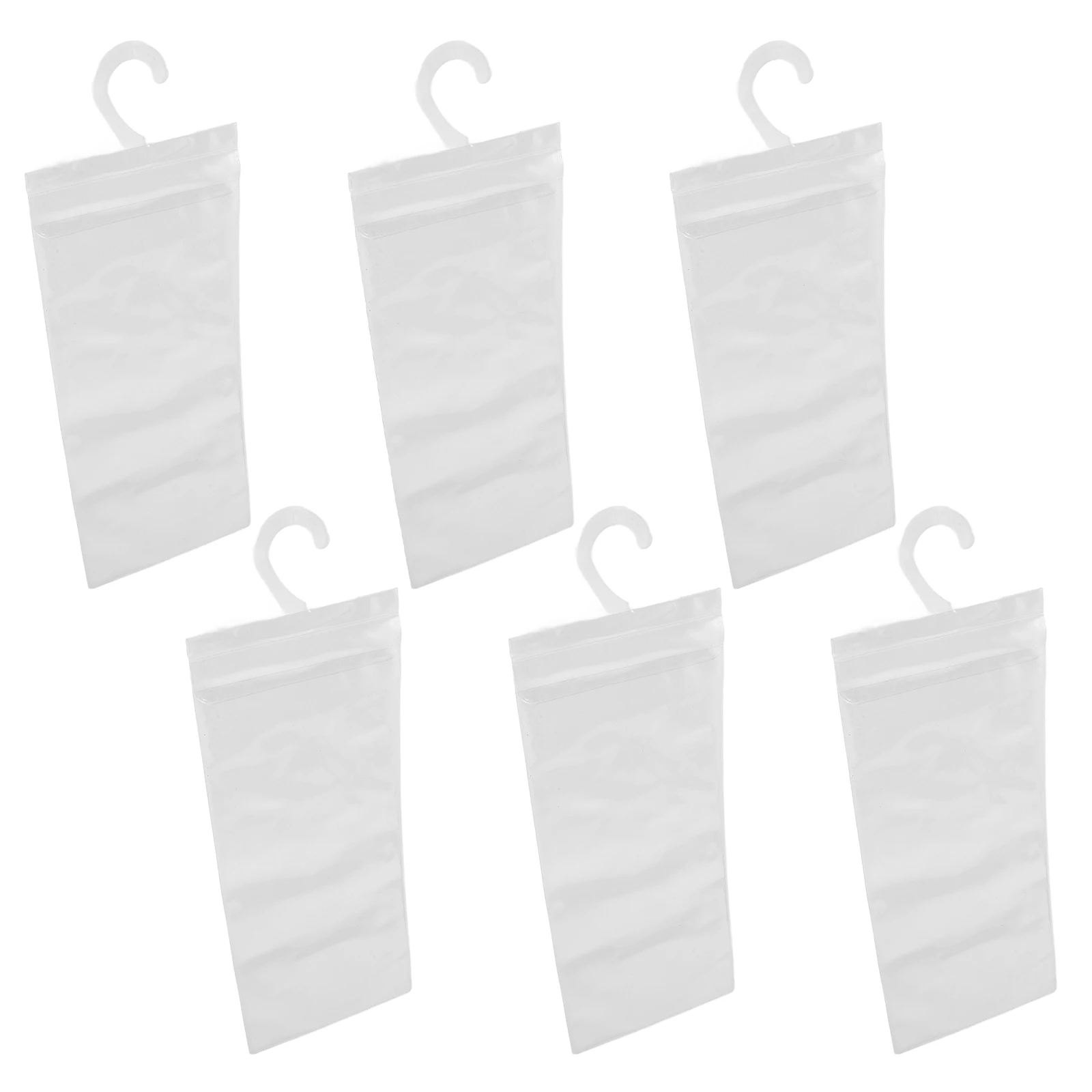 6pcs Disability Card Hook Bag PVC Transparent Placard Holder for Car Parking Permit Windshield Storage Display