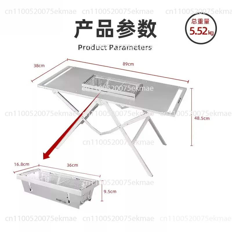 Portable Stainless Steel Folding Grill | BBQ Camping Stove with Multi-Function Rack  Mini Barbecue Stove