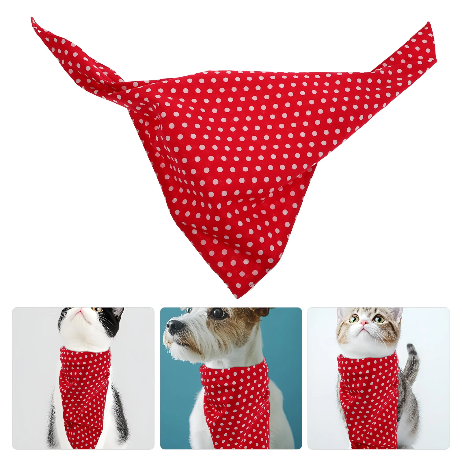 

Pet Drool For Dogs Round Double Sided Dog Collar Bib Waterproof Feeding Bib Cute Dog Accessories Red