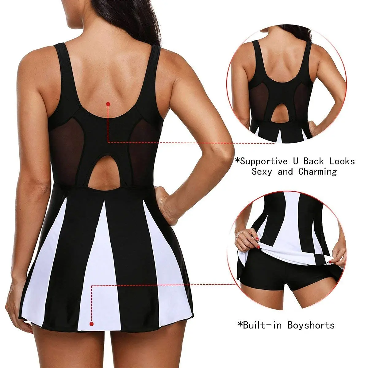 Trajes de baño para mujer 2025 Vestido de baño Trajes de baño para mujer Trajes de baño Falda de baño Traje de baño de una pieza Control de barriga