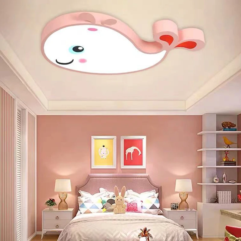 Imagem -06 - Desenhos Animados Dolphin Luzes de Teto Led Lâmpada do Quarto das Crianças Cute Deco Lustre Lustre de Baleia Menina Menino Bebê Luz do Quarto das Crianças