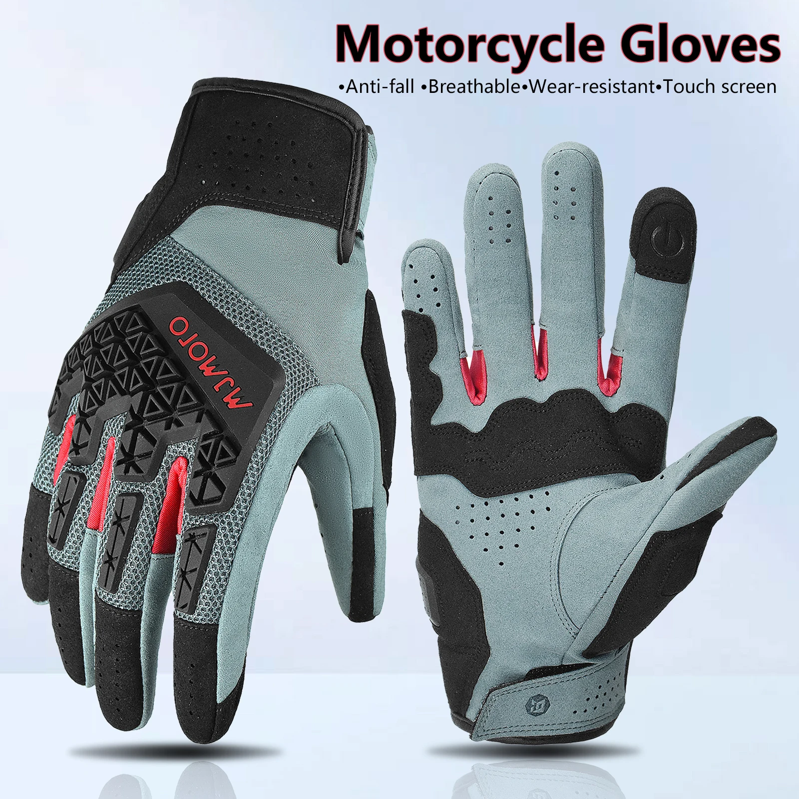 CE-zertifizierte Motorradhandschuhe Mesh Textile Belüftete Motorrad-Abenteuer-Tourenhandschuhe Motocross DH MX MTB Enduro-Handschuhe