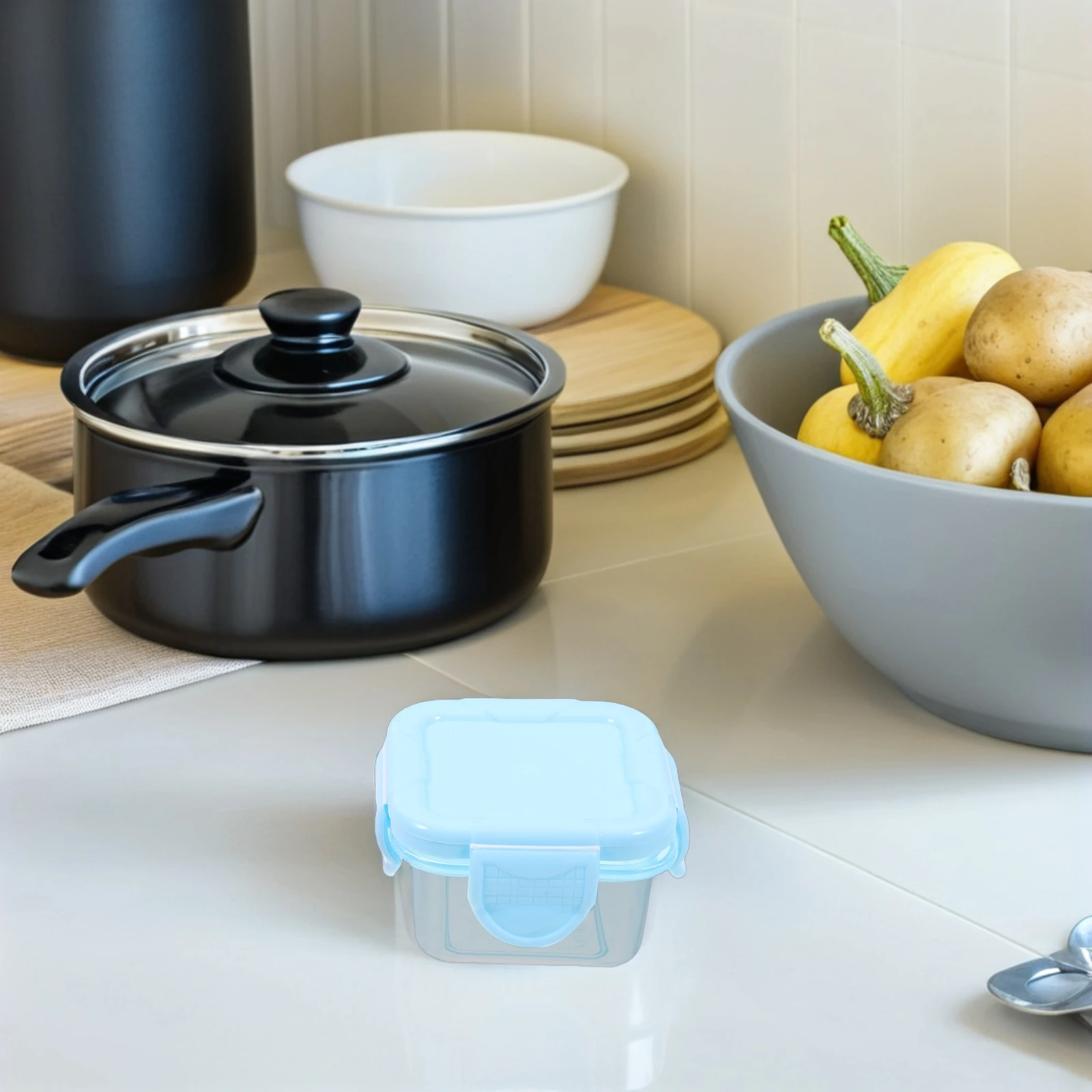 

4 Pcs Sauce Cup Portable Freezer Box Baby Snack Containers Plastic Dressing for Lunch