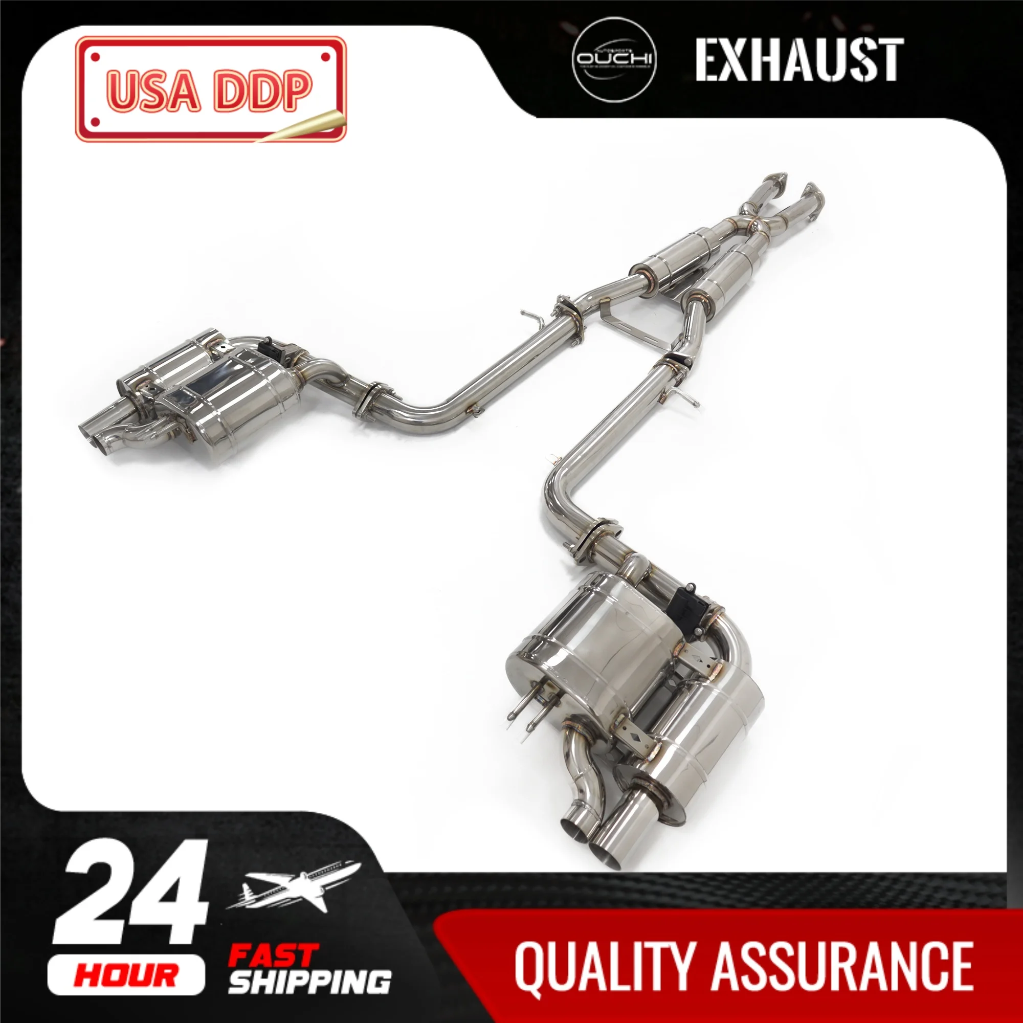 

Fast shipping in 24 hours catback for Genesis G70 3.3T OUCHI stainless steels exhaust system with valve Car Accessories