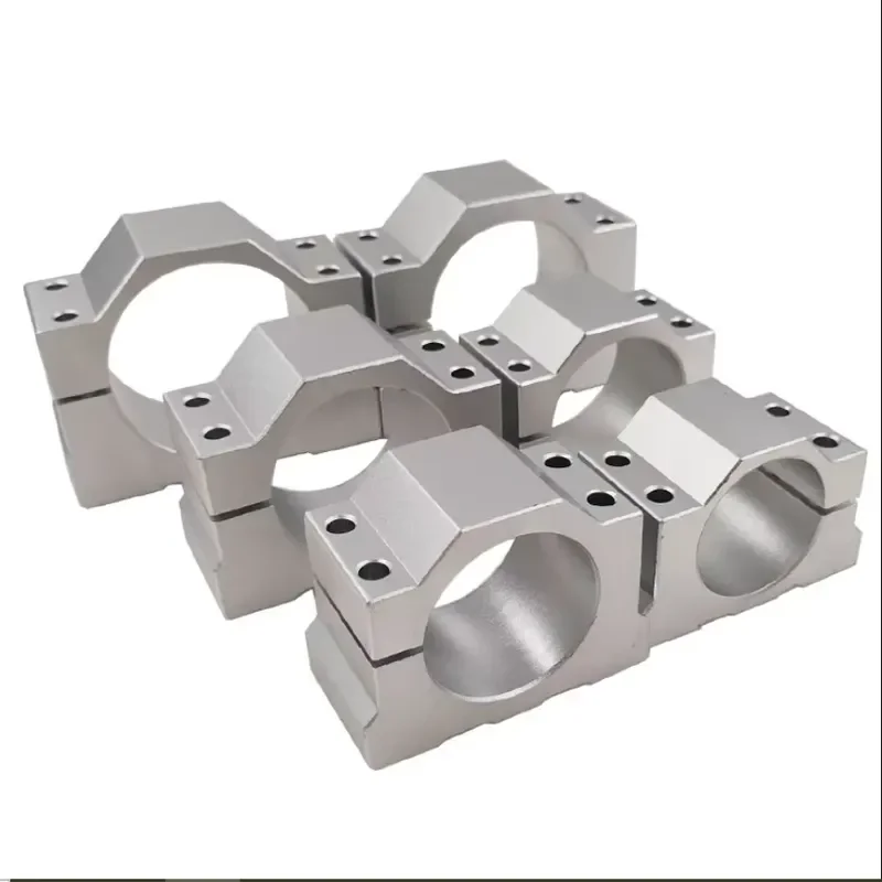 CNC Spindle Motor Bracket 65mm 80mm 100mm 125mm Aluminum Alloy Single Side Mount for Woodworking Machinery High Precision