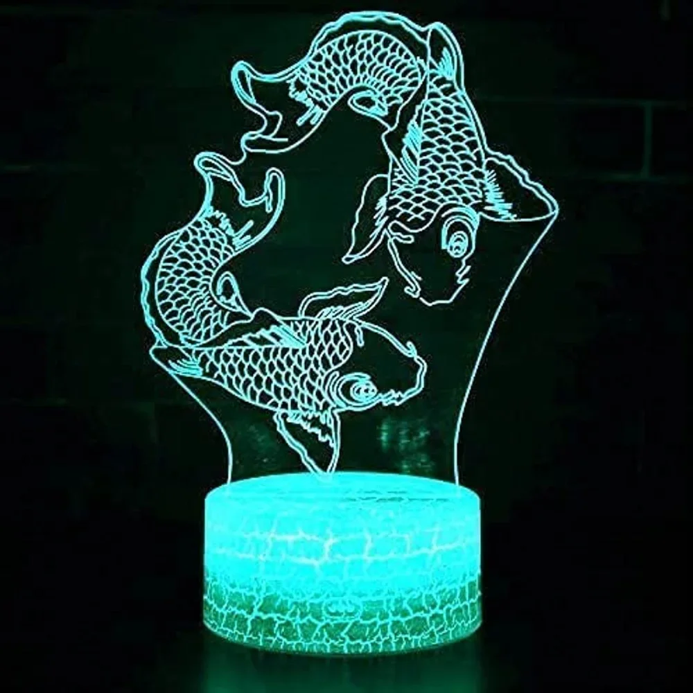 

Nighdn 3D Fish Lamp Baby Night Light 7 Color Changing USB Bedside Lamp Bedroom Decoration Led Nightlight Child Birthday Gifts