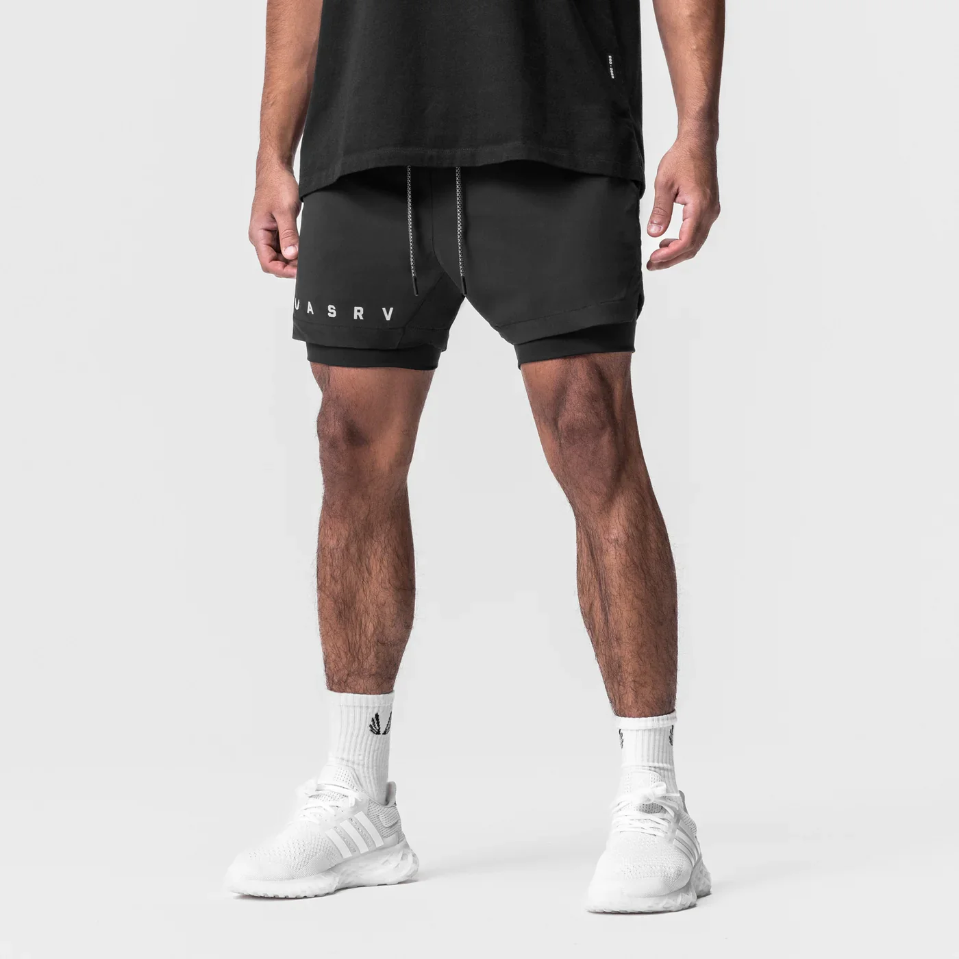 Nieuwe Zomer Jogger Sport Fitness Heren Shorts Hardloop Basketbal Training 2-In-1 Dubbellaags Shorts Sneldrogende Strandbroek