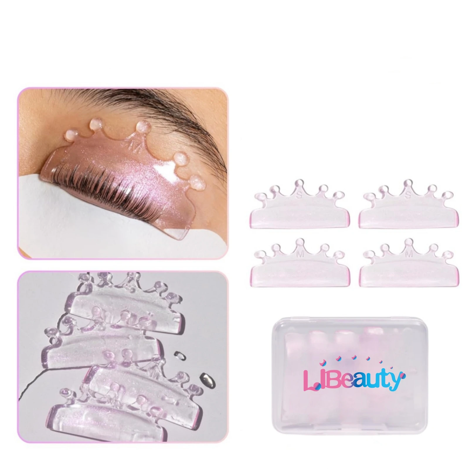Libeauty 2 Paar L Curl Silikon Wimpern Dauerwelle Pads Klebrige Wimpern Stangen Schild Heben 3D Wimpern Curler Zubehör Make-Up-Tool