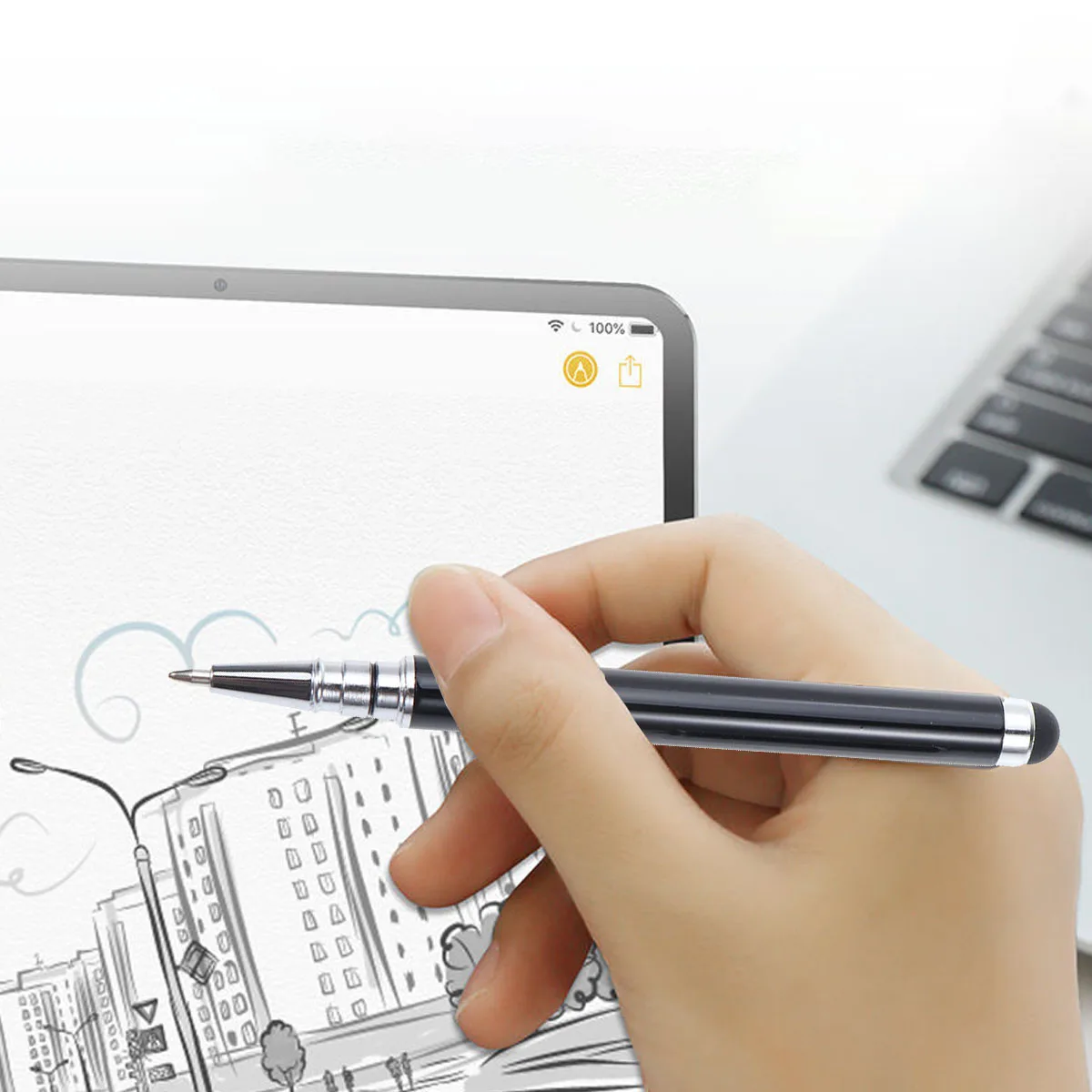 Capacitive Pen Phone Stylus for Tablet Touch Screen Touchscreen Screens Fine Tip