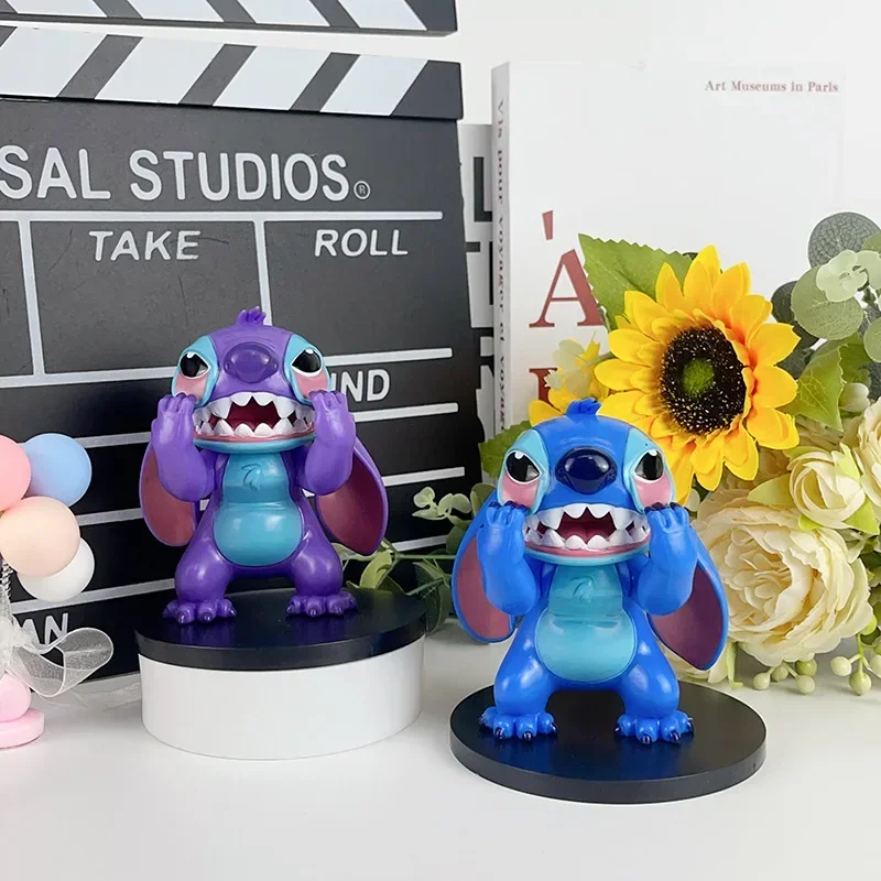 12cm  Ghostface Stitch Lilo & Stitch Happy Demon Original Figure Toy Model Collect Ornaments Boy Holiday Gifts