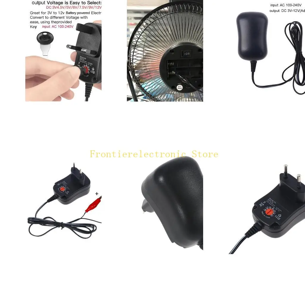 

G8DB Регулируемый адаптер питания с зажимом для светодиодных украшений, термостата, игрушки, вентилятора