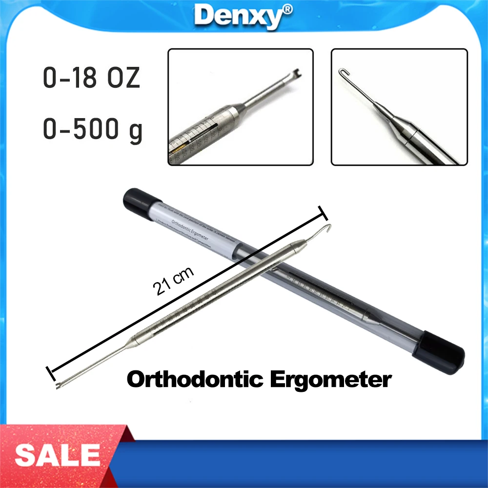 

Denxy Dental Dynamometer Tension Orthodontic Ergometer Stress Gauge Force Meter to Measure Elastic Ring or Arch Wire Force