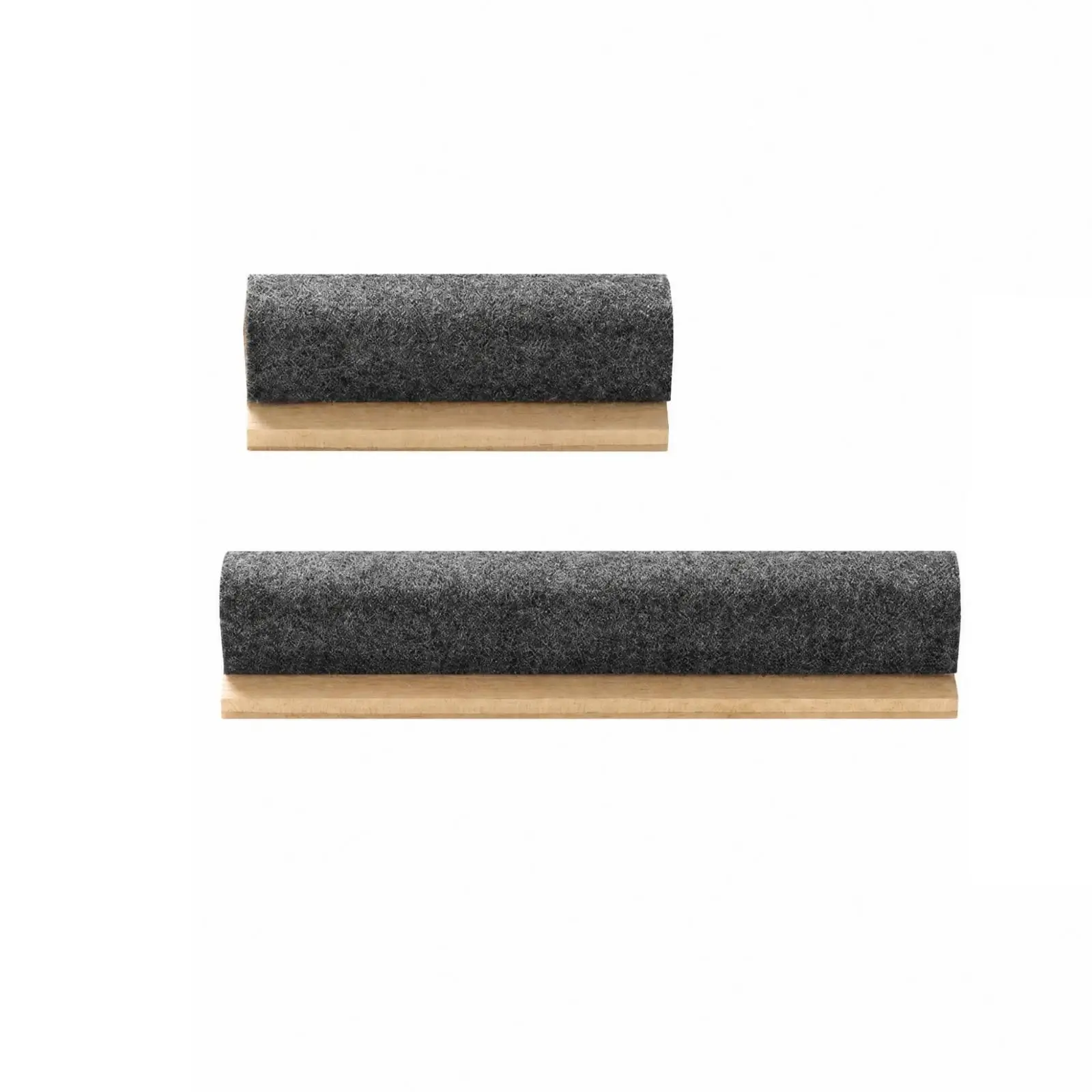 2 Pieces Teak Wood Seam Presser with Wool Soft Textile Layer Sturdy Quilting Seam Pressing Tool with Wooden Base Firm for