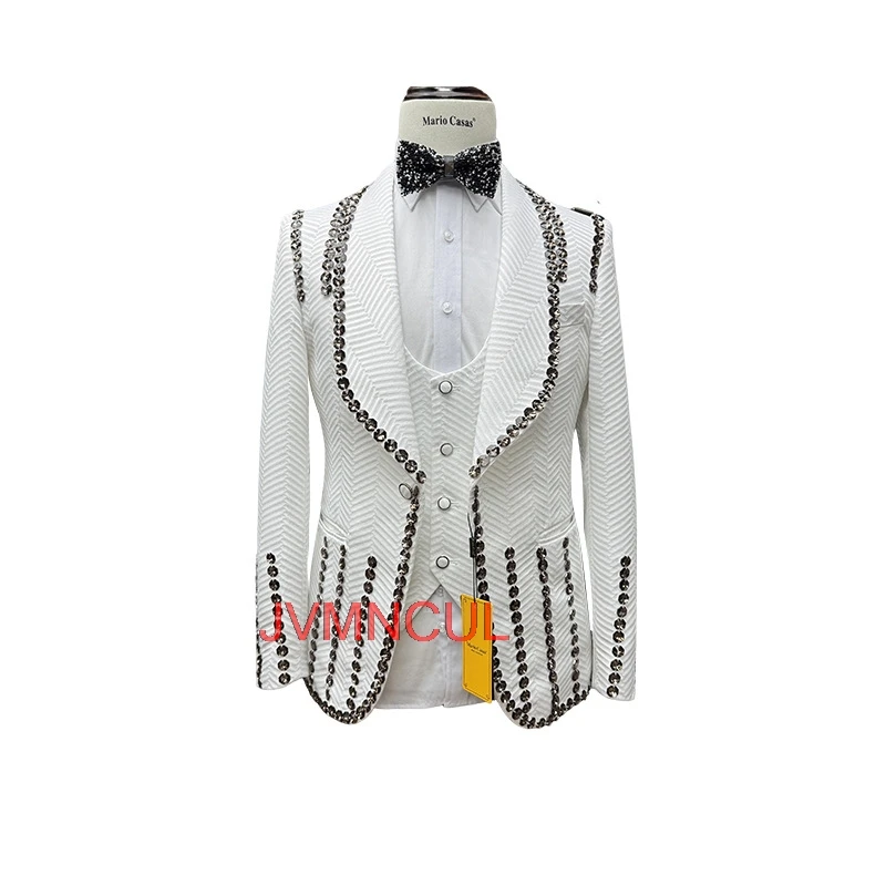 2026 Men's Fashion Suit Slim Fit Wedding Groom Business Casual Formal Blazer Pants Set Elegant Tuxedo for Party Reception